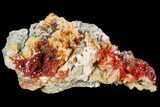 Ruby Red Vanadinite With Barite Flowers - Morocco #104745-1